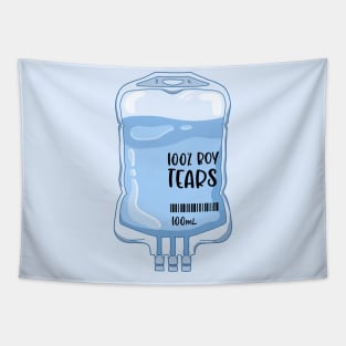 boy tears IV fluids bag Tapestry