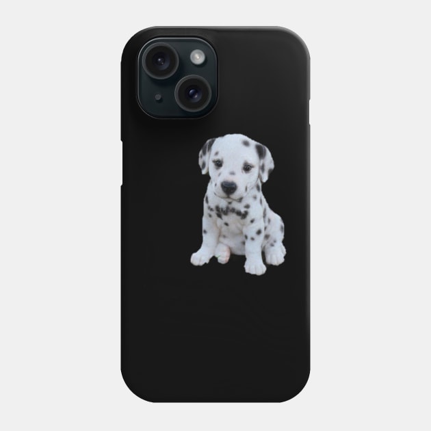 Cute puppy will white spots Phone Case by Opubo Design