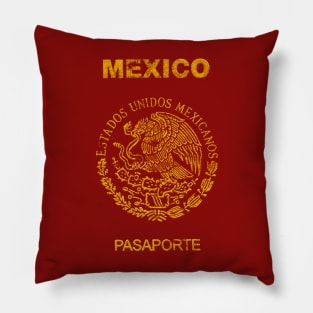 Mexico Passport Design Pillow
