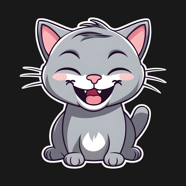 cute cat laughing by Majkel&Majkel