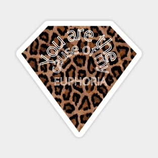 euphoria kpoop leopard textures Magnet