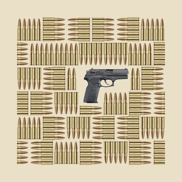 Gun and bullets by Gaspar Avila