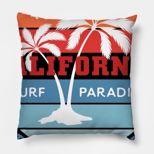 California surf paradise t-shirt Pillow