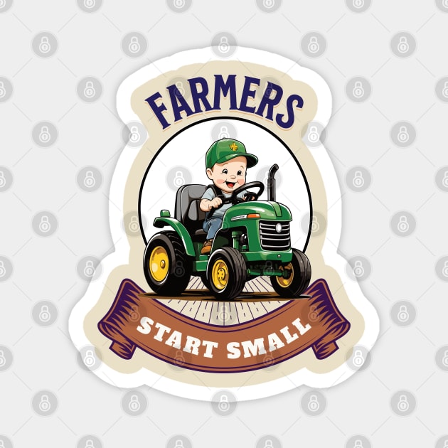 Farmers start small Magnet by BishBashBosh