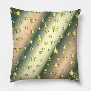 Gold Star Pattern Pillow