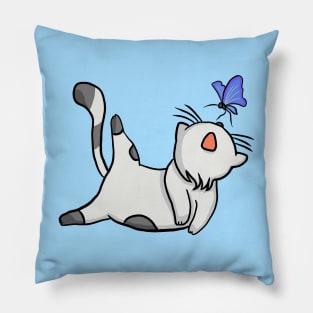 Cat and Butterfly Pillow