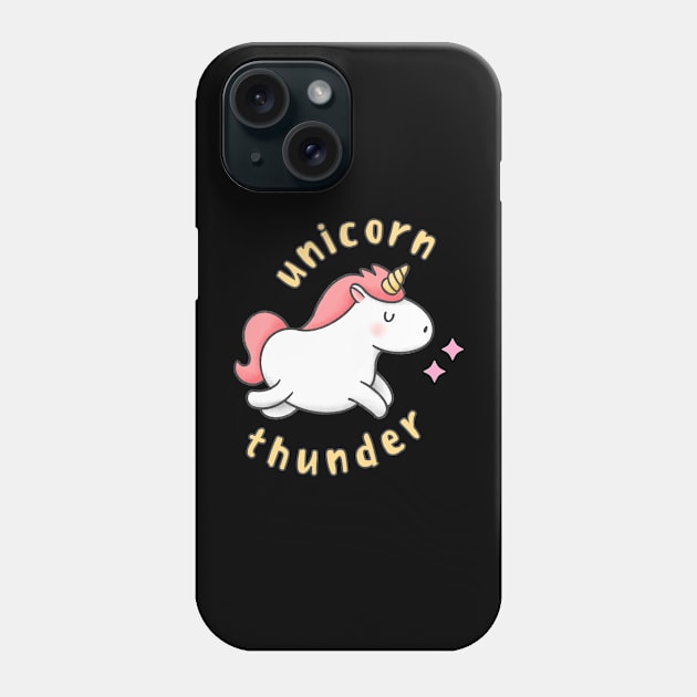 Unicorn Thunder Phone Case by 8ird