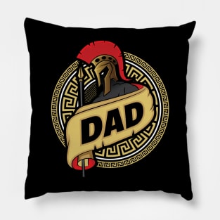 Spartan Dad Super Hero Warrior Father Funny Awesome Gift Pillow