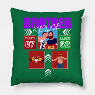 Jason Kelce x Travis Kelce - purple Pillow