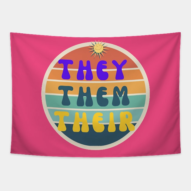 Gender Neutral Pronouns Tapestry by TranquilAsana