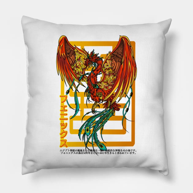 Phoenix Pillow by Anggaraekkys