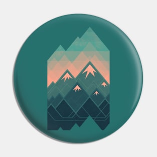 Geometric Mountains Pin