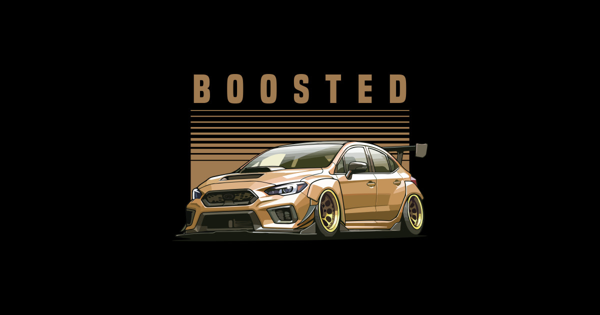 Subaru Impreza WRX STI Car Art - Modified Boosted Sports Car - Boosted ...
