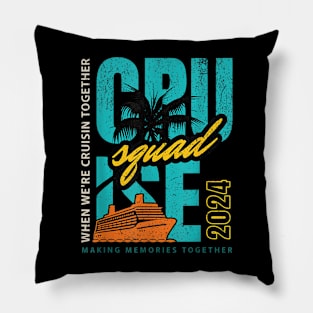 Cruise Squad 2024 Summer Vacation Matching Family Pillow