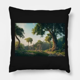 Ruins in the Forest Pillow