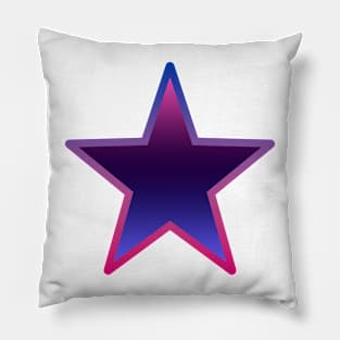 Bi+ Star (Omni Flag with upside-down Bi Flag outline) Pillow