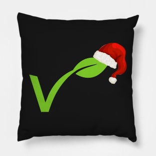 Merry Vegan Christmas Pillow