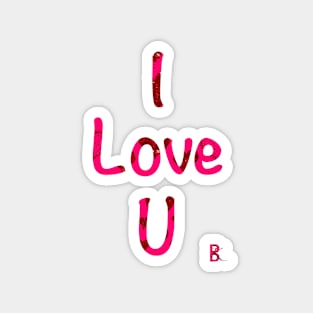 Glitzy Love (Pink & Red) Magnet