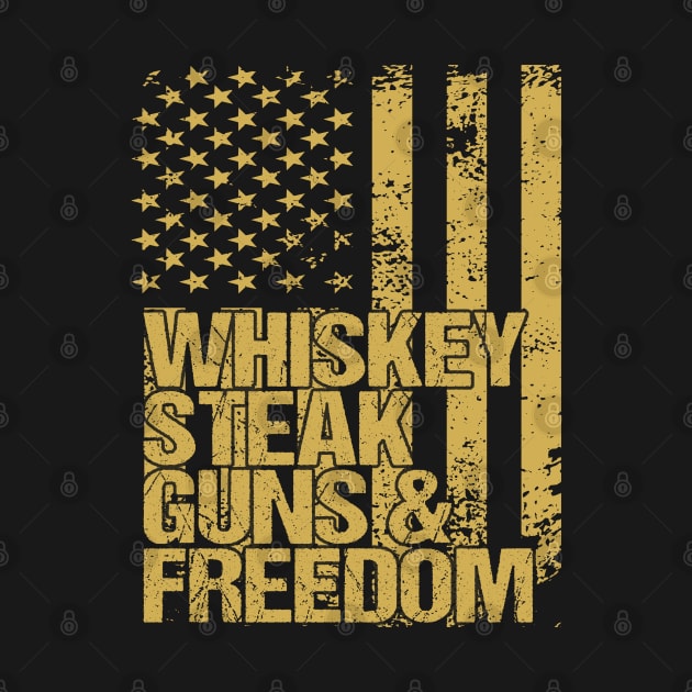 Whiskey Steak Guns and Freedom American Flag by SILVER01