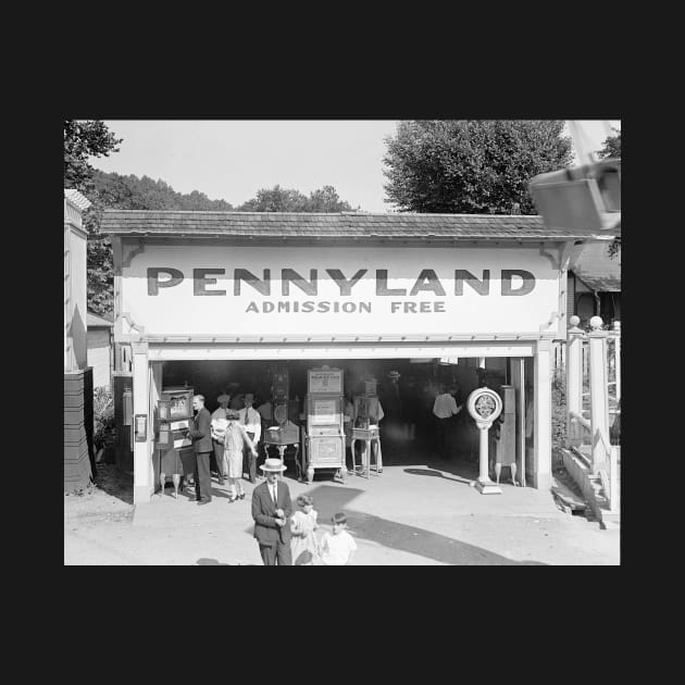 Pennyland Arcade, 1928. Vintage Photo by historyphoto