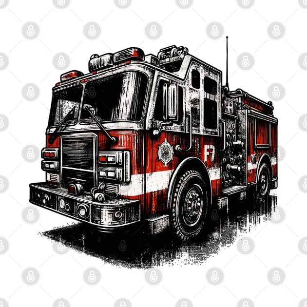 Fire Truck by Vehicles-Art