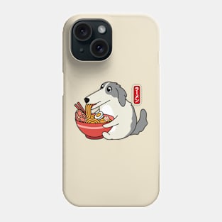 Borzoi Dog Ramen Noodles Phone Case