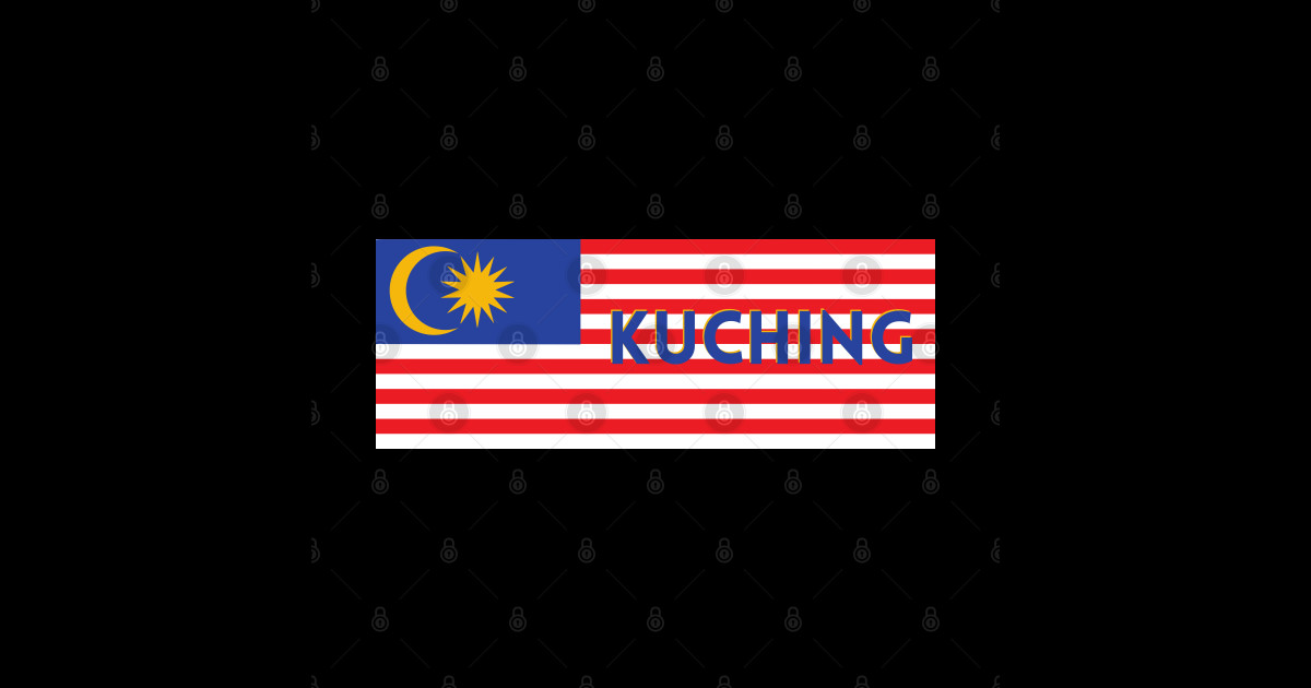 Kuching City in Malaysian Flag Flag Of Malaysia Sticker TeePublic