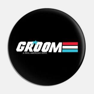 Retro Groom Pin