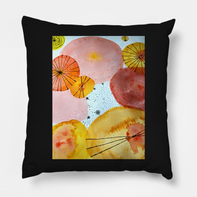 Moments of Happiness Surrounded Her Like Sunshine Pillow by oliviastclaire