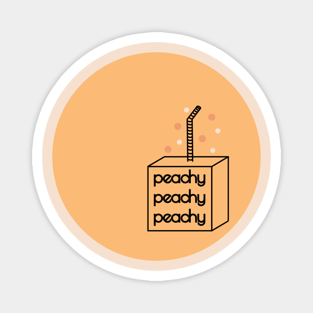 Peachy Juice Carton Magnet by VollkornPopcorn