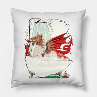 Welsh Dragon in the Bath Pillow