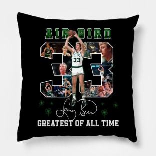 Larry Bird Legend Air Bird Basketball Signature Vintage Retro 80s 90s Bootleg Rap Style Pillow