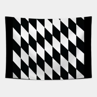 Checkered Rhomboids "White-Black" Tapestry