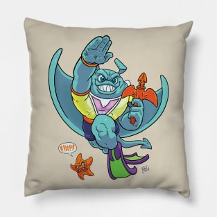 Ray Fillet the mutant Stingray hero. Pillow