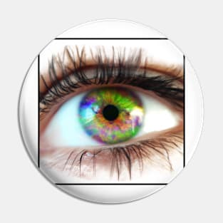 Rainbow Eye Ball Pin