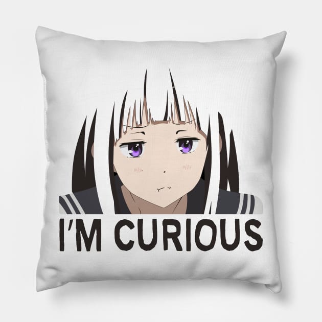 Hyouka_Chitanda Eru_I'm Curious_Original Ver Pillow by sfajar