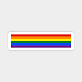 Gay Pride Flag Horizontal Stripe on Black Magnet