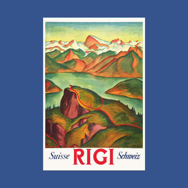 Discover Rigi Switzerland Vintage Poster 1933 - Switzerland Vintage Travel - T-Shirt