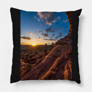 Window Arch Sunrise Pillow