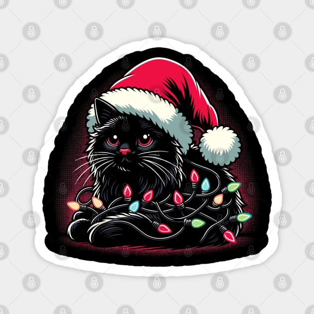 Cute Ugly Christmas Cat Women Men Kids Funny Cat Christmas Magnet by KsuAnn