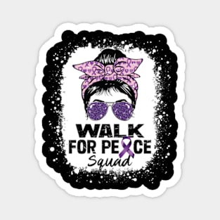 Walk For Peace Squad Mothers Day Purple Mom Mama Magnet