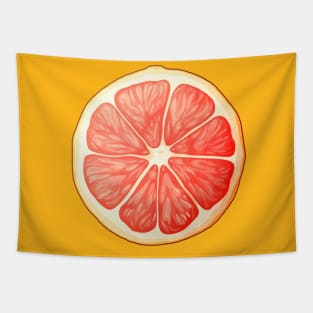 Slice of Grapefruit Illustration Tapestry