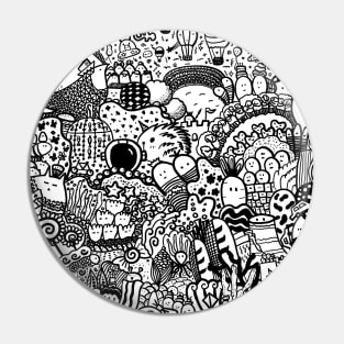 black and white doodle art Pin