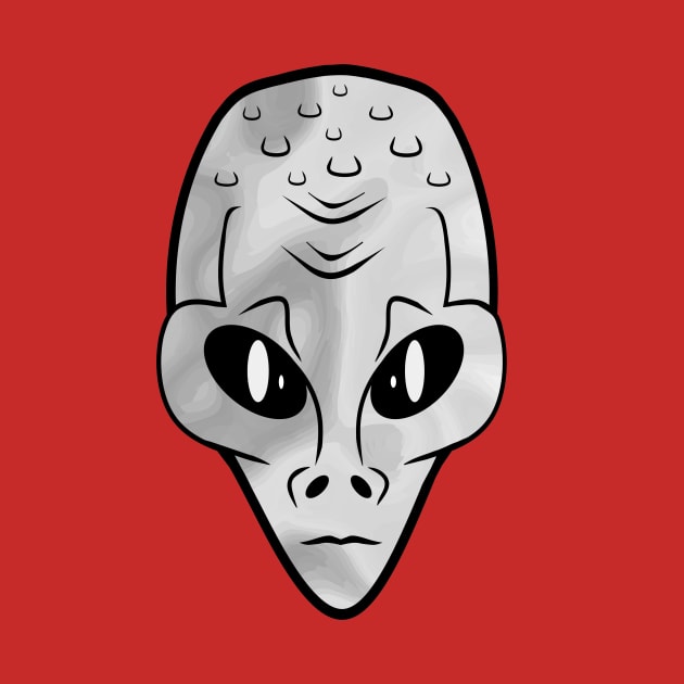 GREY Alien Head by SartorisArt1