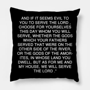 Joshua 24:15 Bible Verse Text (NKJV) Pillow