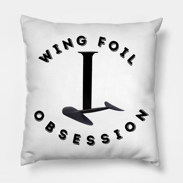 Wing Foil Obsession Hydrofoil Pillow by Hungry and Shredded