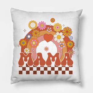 Retro Groovy Mama Matching Family Mother's Day Party Pillow