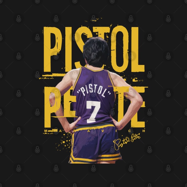 Pistol Pete Maravich by Juantamad