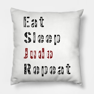 Eat Sleep Judo Repeat Pillow