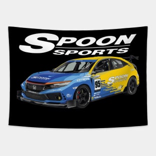 JDM CTR type R FK8 Spoon Turbo Race Car Tapestry